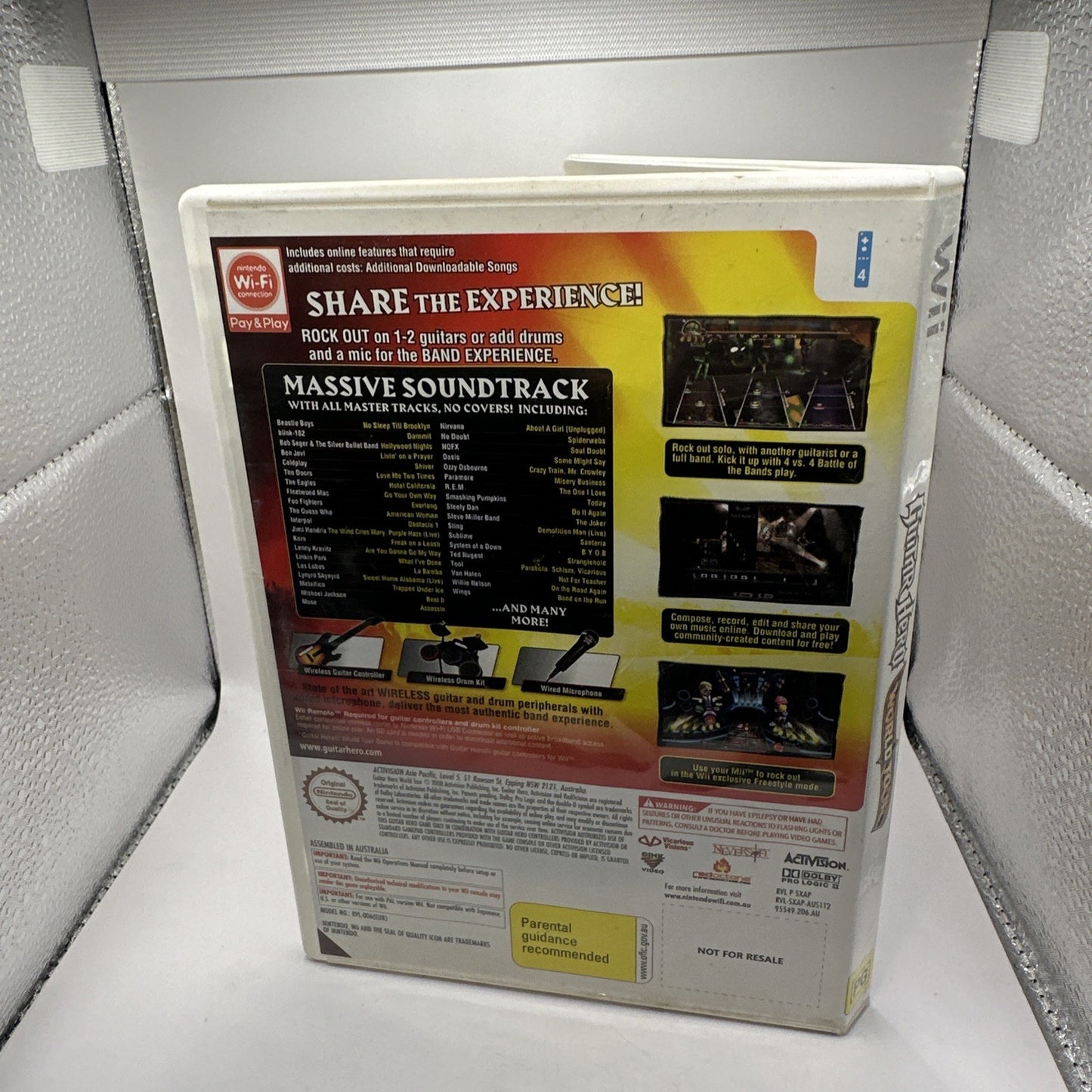 Guitar Hero: World Tour • Nintendo Wii Game + Manual (2008) PAL AUS • Complete