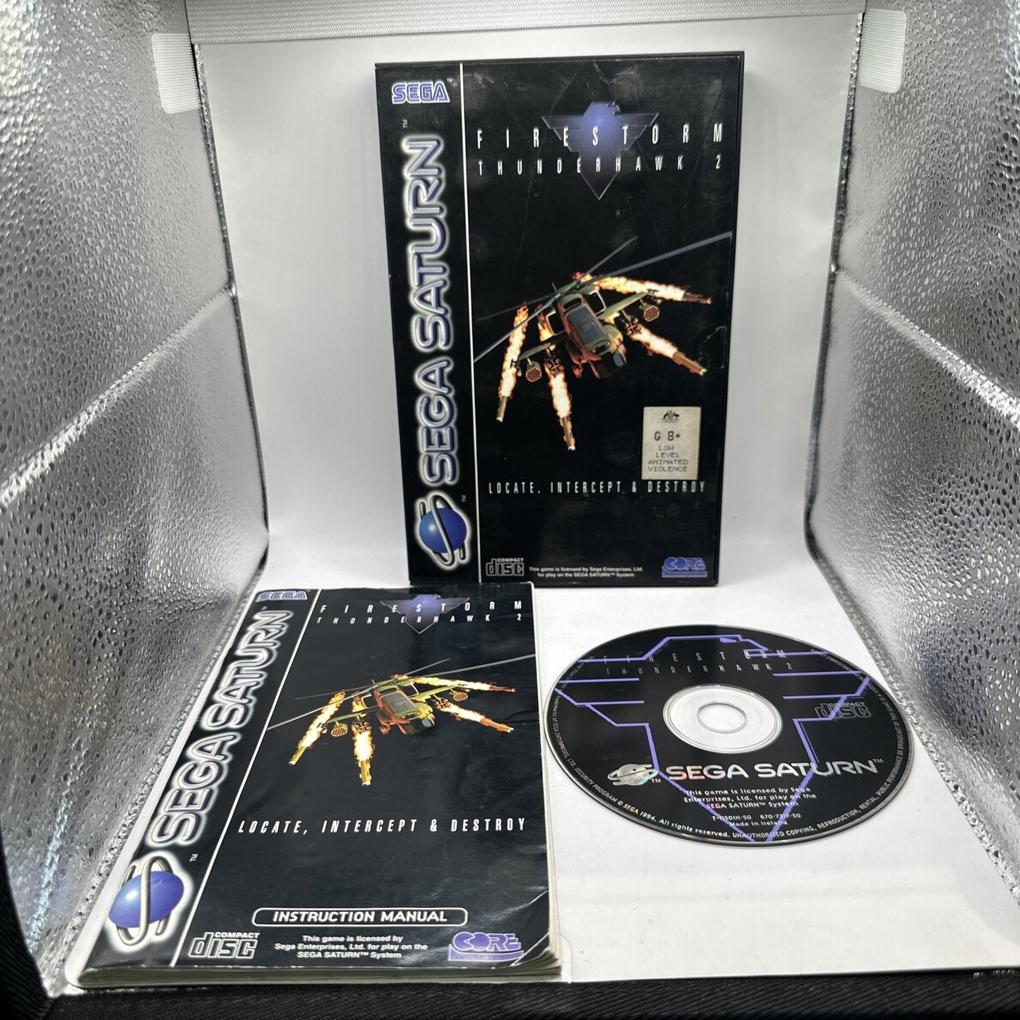 Firestorm Thunderhawk 2 • Sega Saturn Game + Manual (1995) PAL • Complete CIB