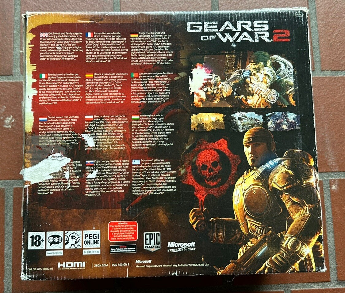 Xbox 360 Console Gears of War 2 Bundle Pack Set PAL **RARE!!**  Boxed • Tested