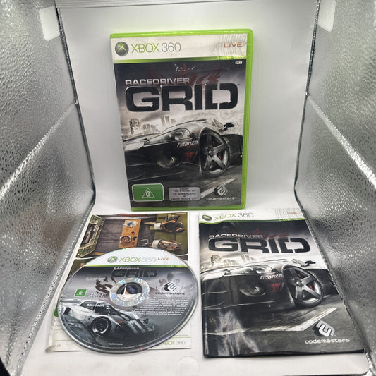Race Driver: Grid • Xbox 360 Game + Manual (2008) Car Racing PAL AUS Racedriver