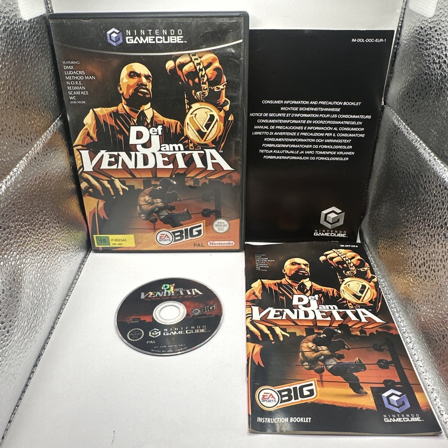 Def Jam Vendetta • Nintendo GameCube Game + Manual (2003) PAL • Complete CIB