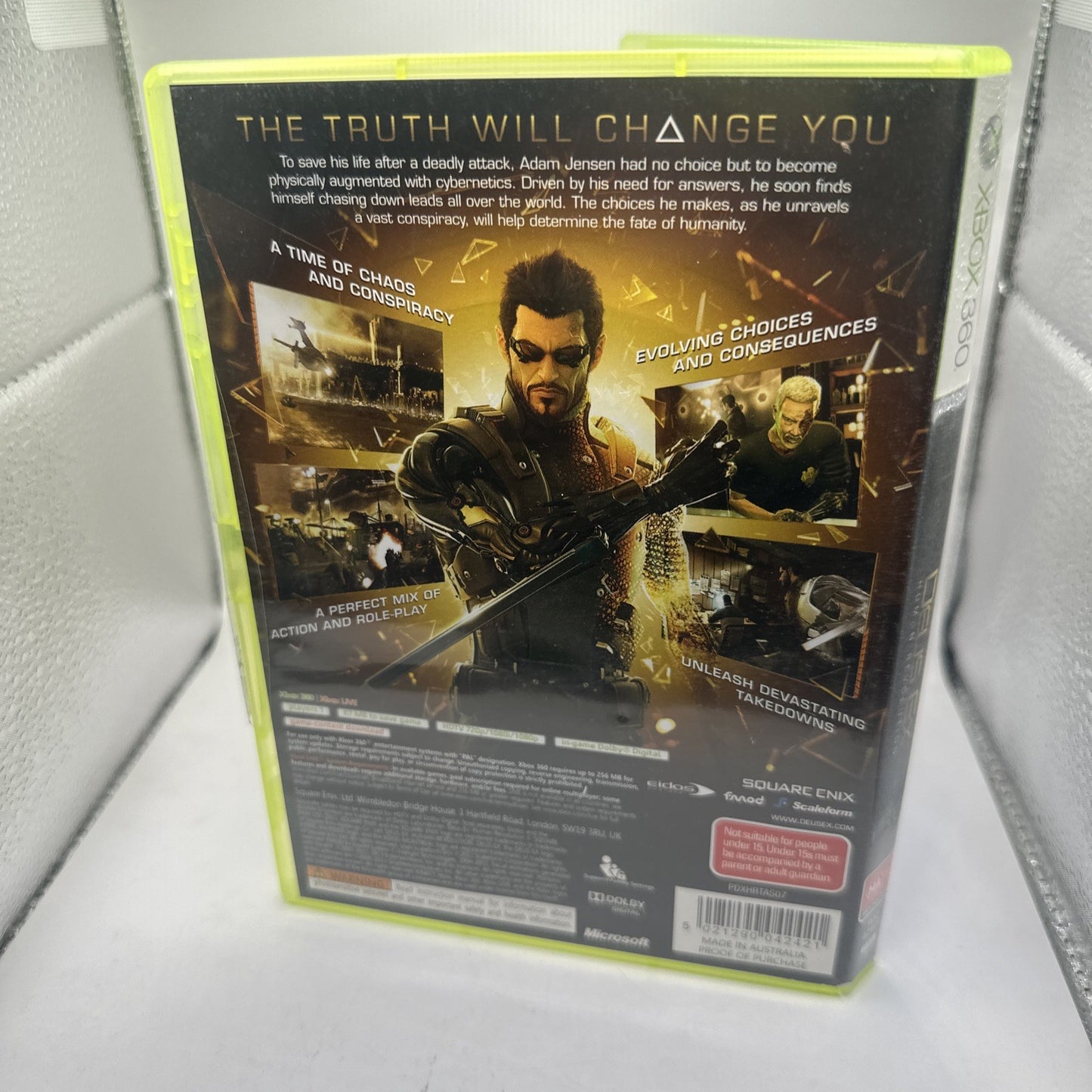 Deus Ex: Human Revolution • Xbox 360 Game + Manual (2011) PAL AUS • Complete CIB