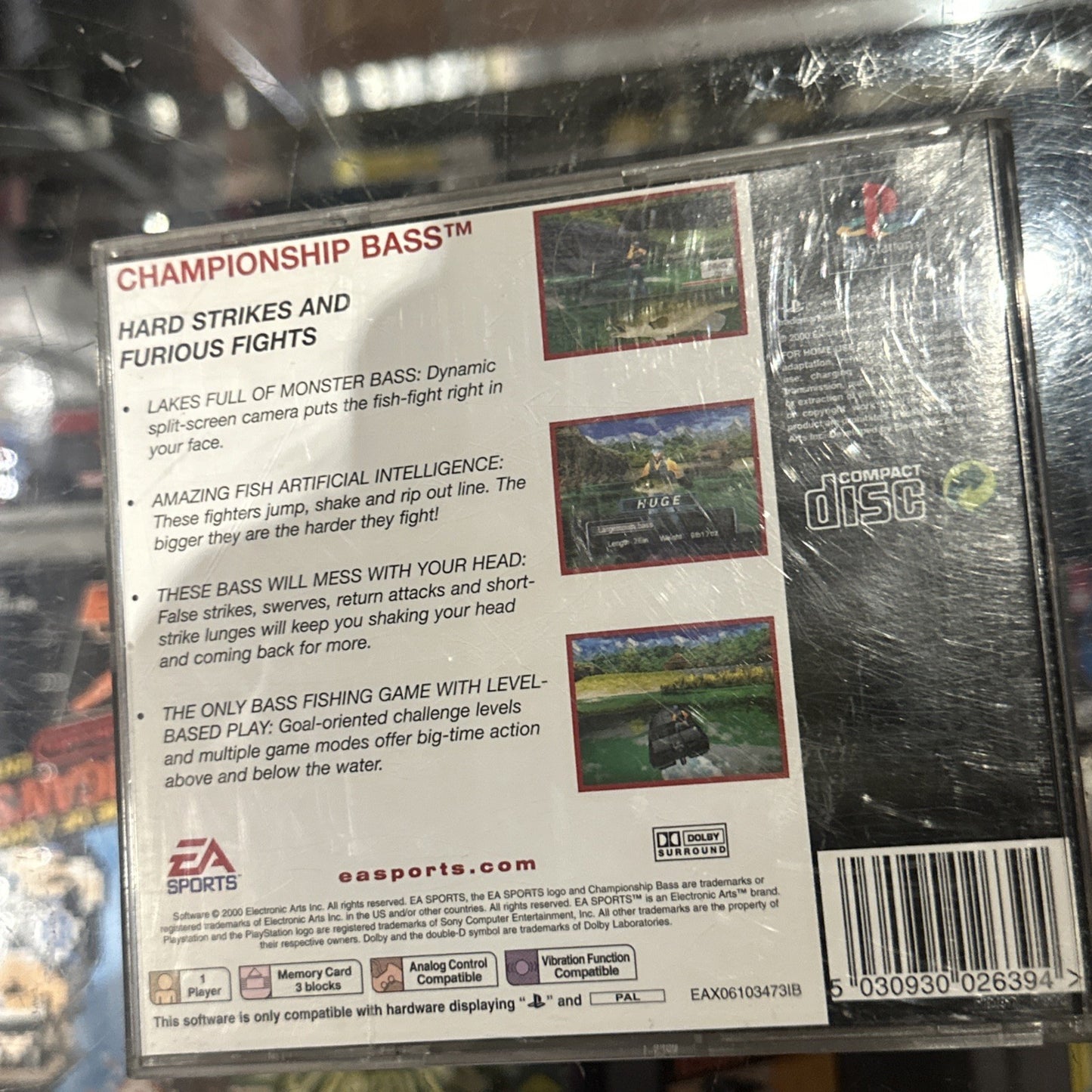 Champion Bass • Sony PlayStation 1 PS1 Game + Manual (2000) PAL • Fishing Games