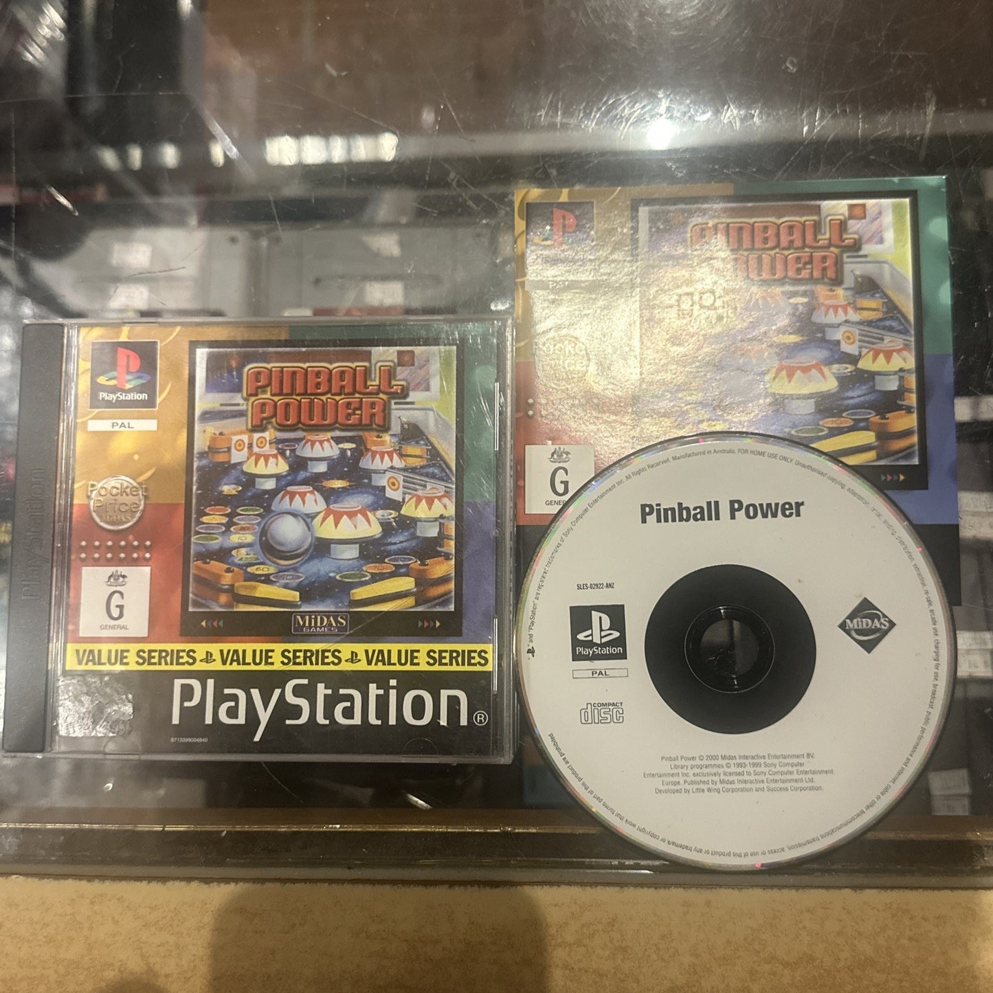 Pinball Power • Sony PlayStation 1 PS1 Game + Manual (2000) PAL AUS