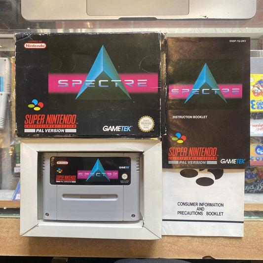 Spectre Super Nintendo Game PAL (1994) Boxed + Manual Complete SNES In Box