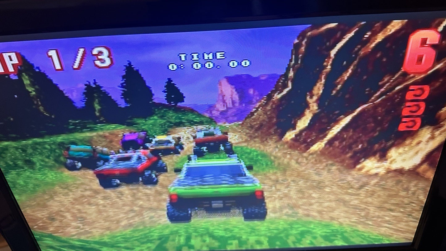 Hardcore 4X4 • Sega Saturn Game + Manual (1996) PAL • Complete CIB Boxed