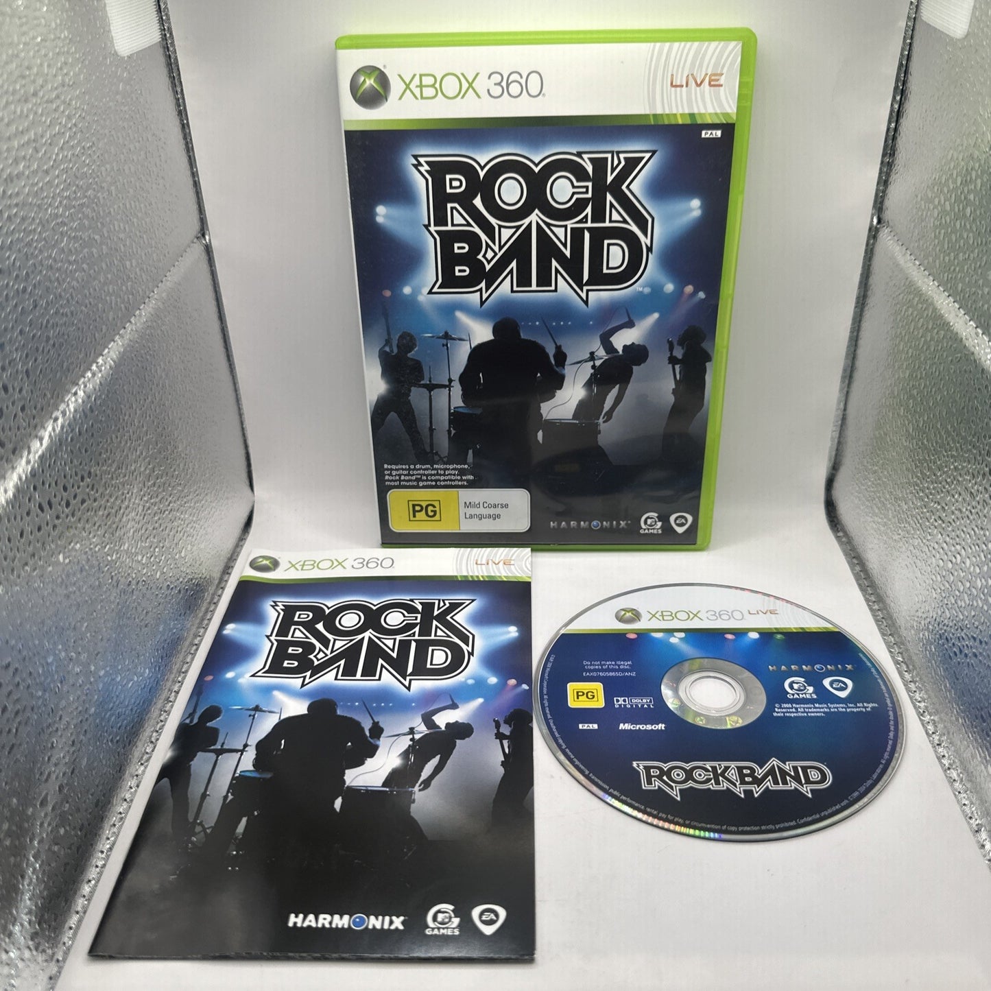 Rock Band • Xbox 360 Game + Manual (2008) PAL AUS • Complete CIB • Rockband