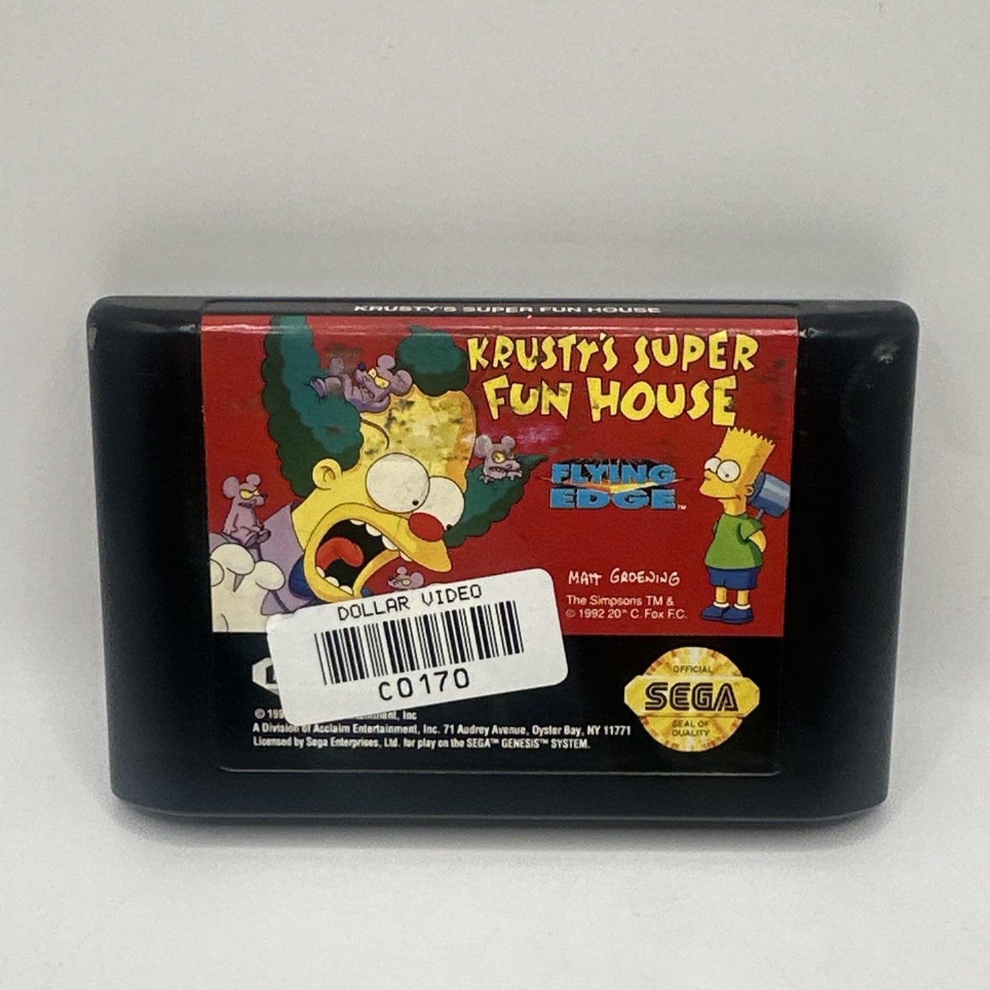 Krusty’s Super Fun House • SEGA Genesis/Mega Drive Game (1992) Acclaim Simpsons
