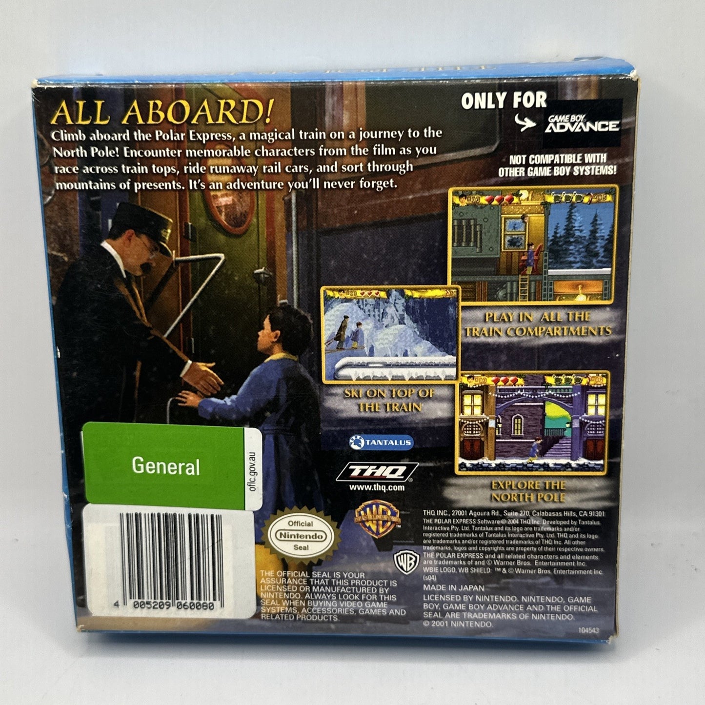 The Polar Express • Nintendo GameBoy Advance GBA Game + Manual (2004) Boxed THQ
