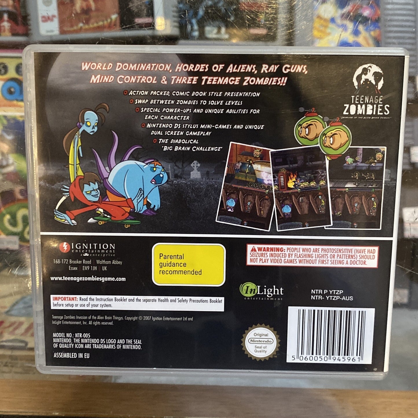 Teenage Zombies Nintendo DS Game + Manual (2007) AUS