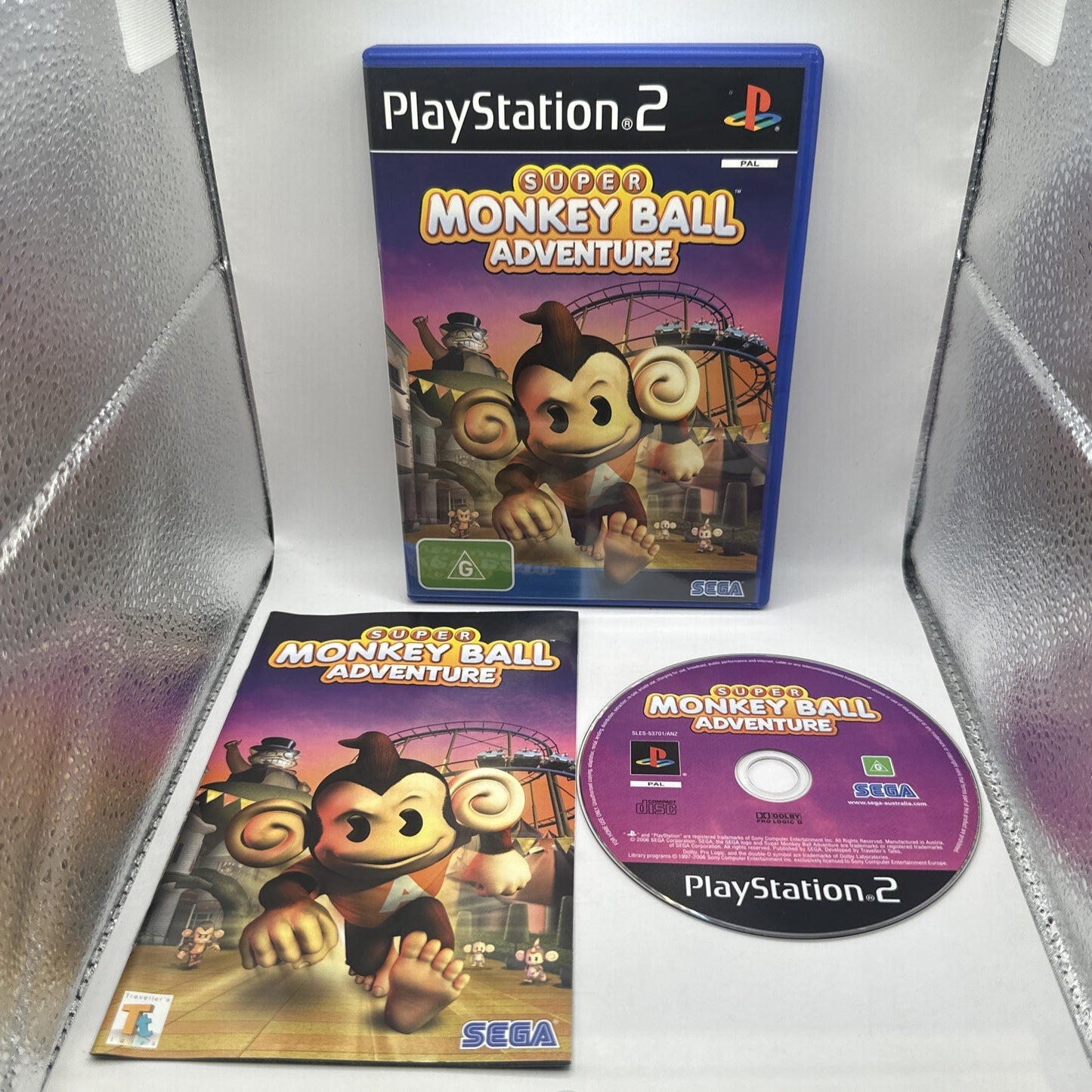 Super Monkey Ball Adventure • PlayStation 2 PS2 Game + Manual (2006) PAL • SEGA