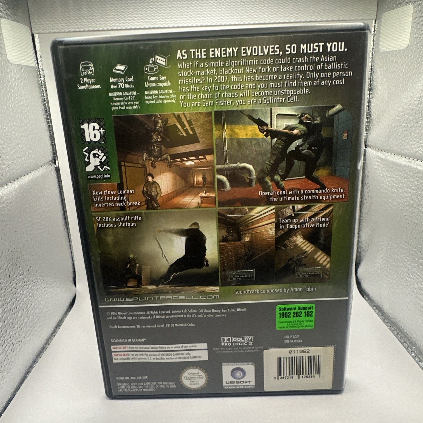 Tom Clancy's Splinter Cell: Chaos Theory • Nintendo Gamecube Game + Manual • PAL