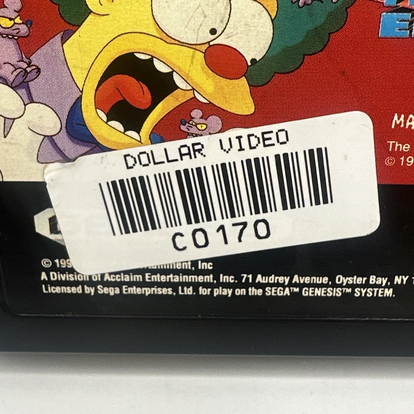 Krusty’s Super Fun House • SEGA Genesis/Mega Drive Game (1992) Acclaim Simpsons