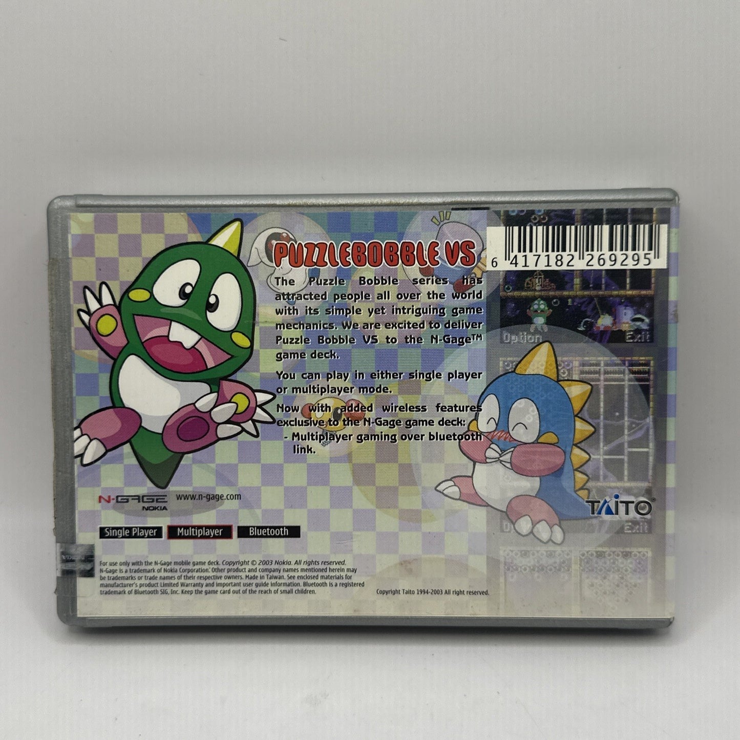 Puzzle Bobble VS • Nokia N-GAGE Game + Manual (2003) AUS PAL • Complete CIB