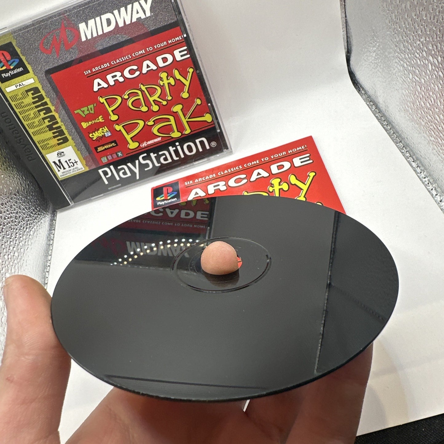 Arcade Party Pak • Sony Playstation 1 PS1 Game + Manual (1999) PAL • Midway Pack
