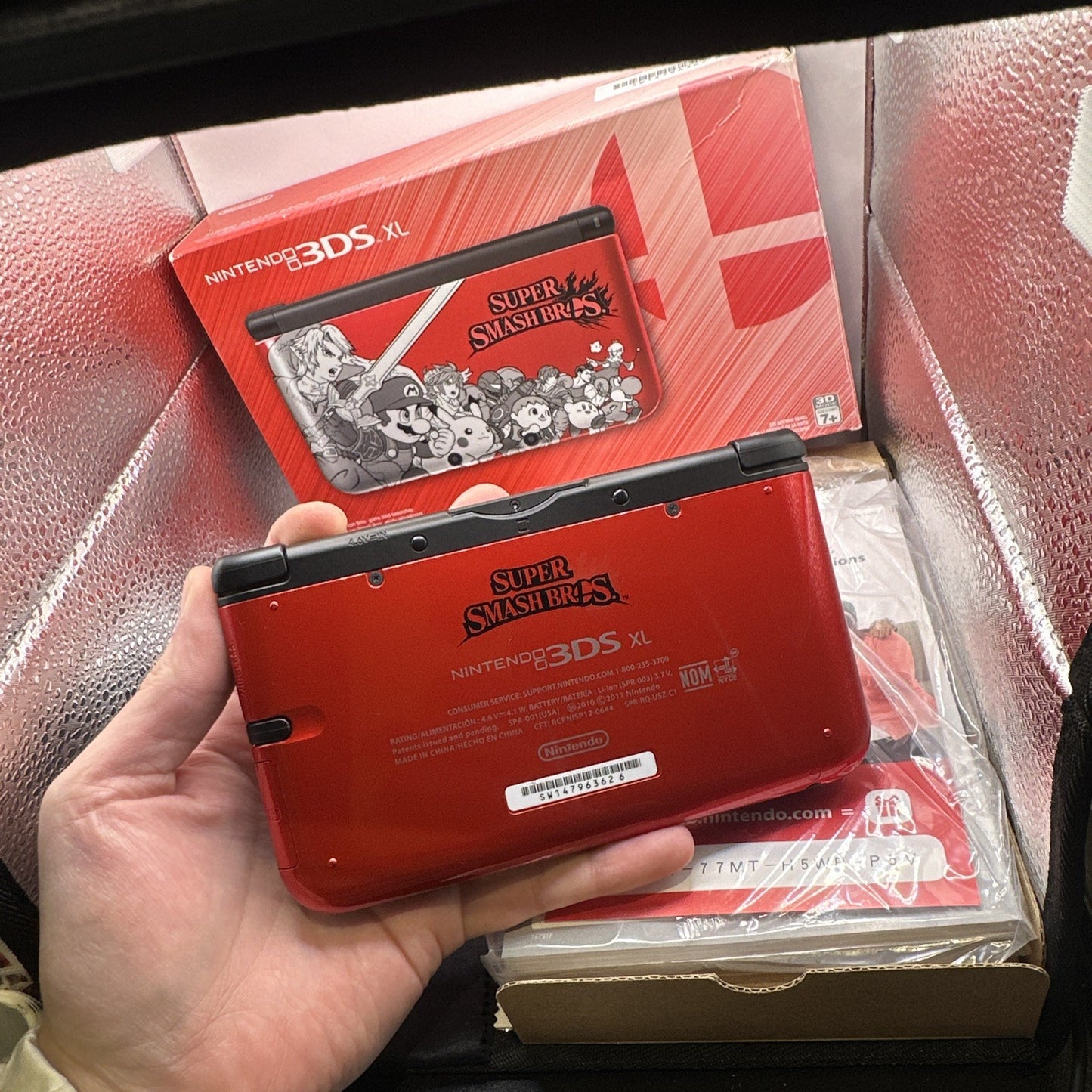 Nintendo 3DS XL Super Smash Bros Edition Red Console Handheld • Boxed • NTSC