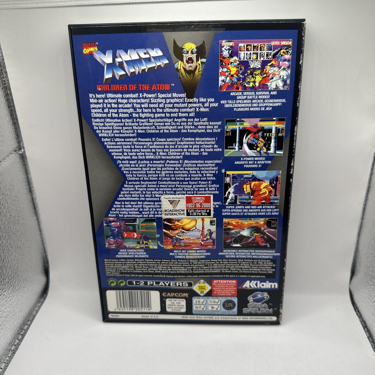 X-Men: Children of the Atom • Sega Saturn + Manual (1996) PAL Complete • Capcom