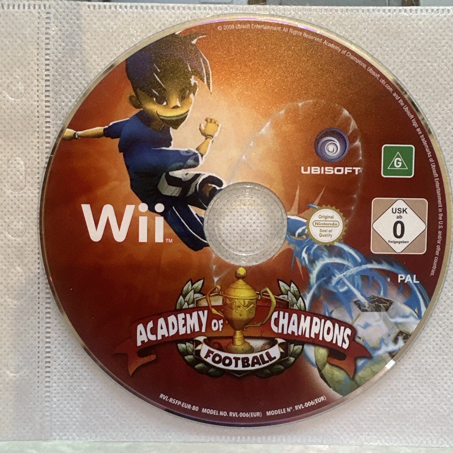 Academy of Champions Football • Nintendo Wii Game (2009) DISC ONLY • Soccer
