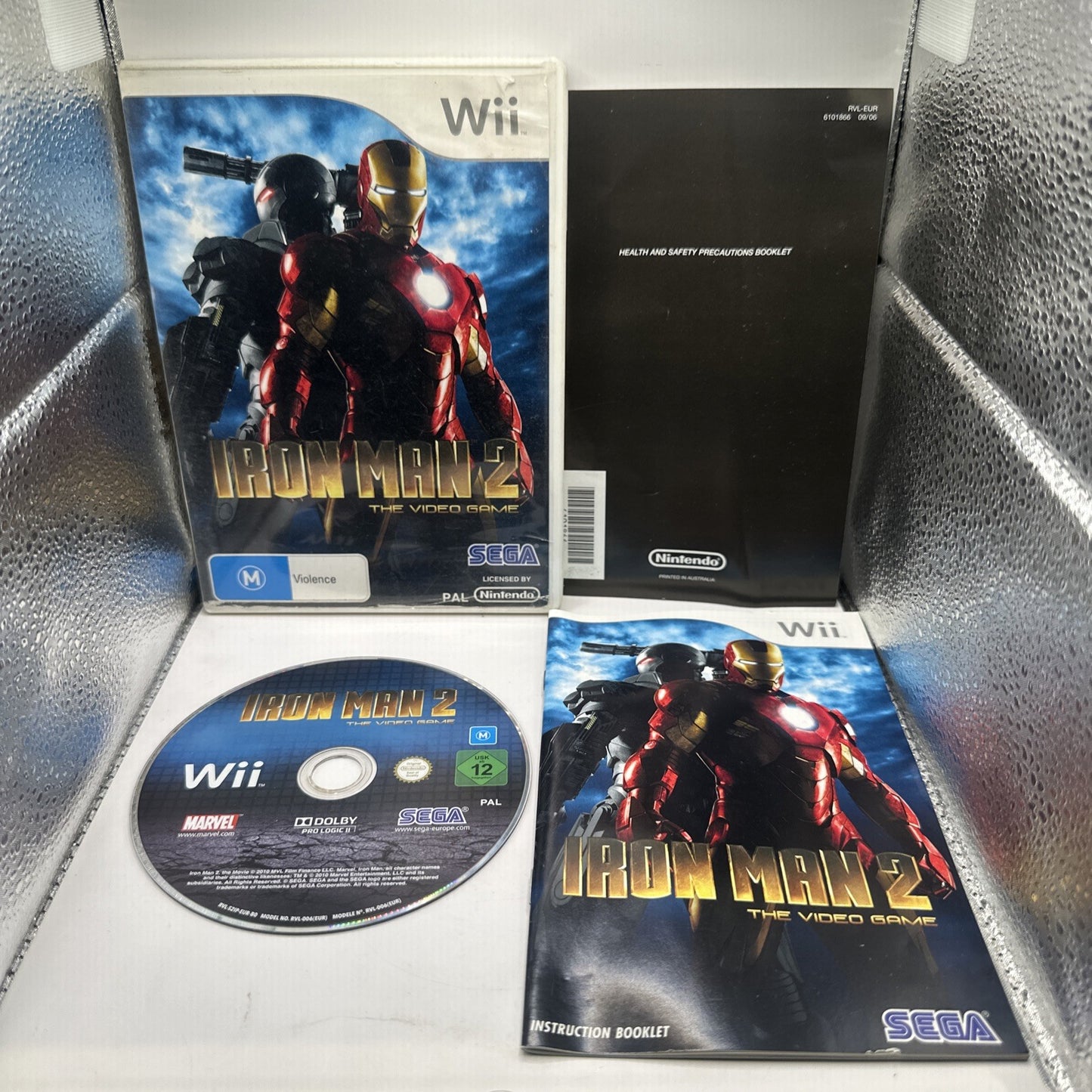 Iron Man 2 • Nintendo Wii Game + Manual (2010) PAL AUS • Complete CIB • SEGA