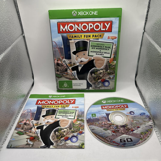 Monopoly Family Fun Pack • Xbox One Game + Manual (2014) PAL AUS • Complete CIB
