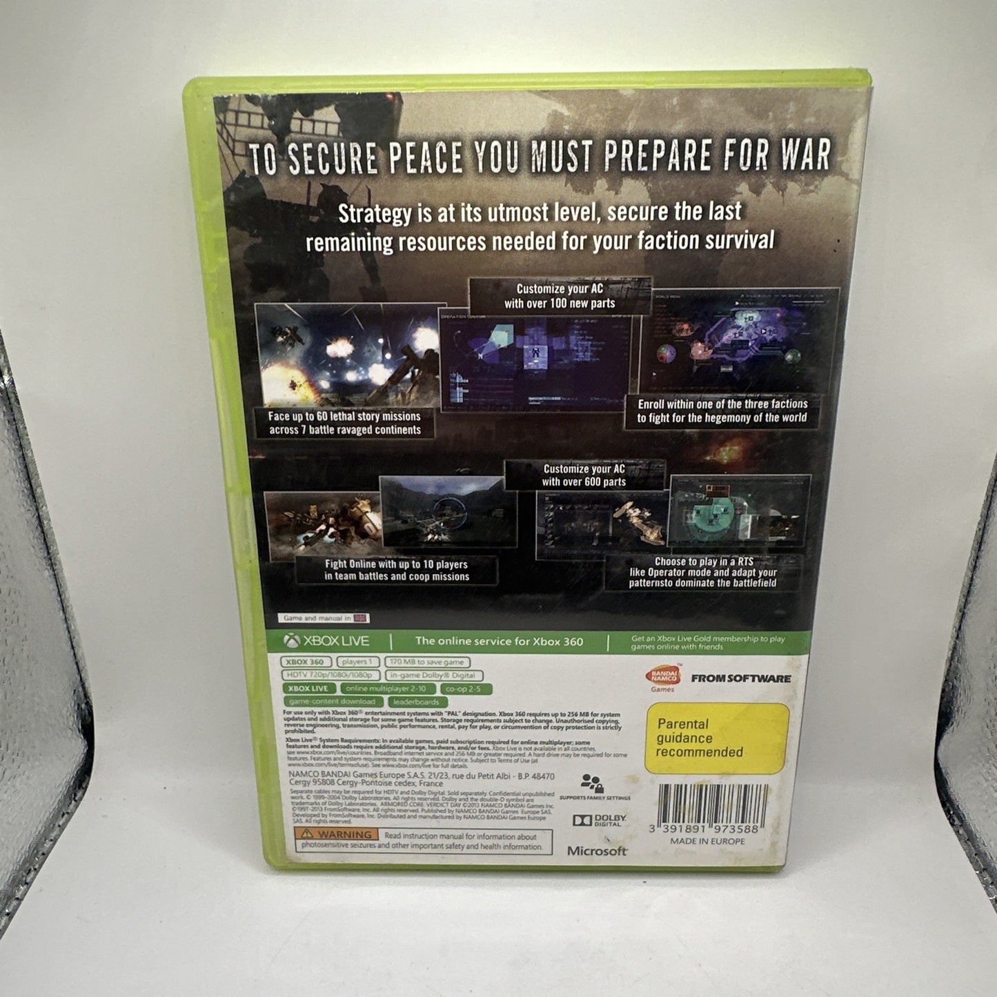 Armored Core V: Verdict Day • Xbox 360 Game (2013) AUS PAL • FromSoftware Bandai