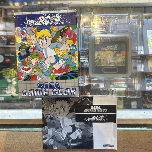 Factory Panic SEGA Game Gear In Box + Manual (1991) Boxed • PAL