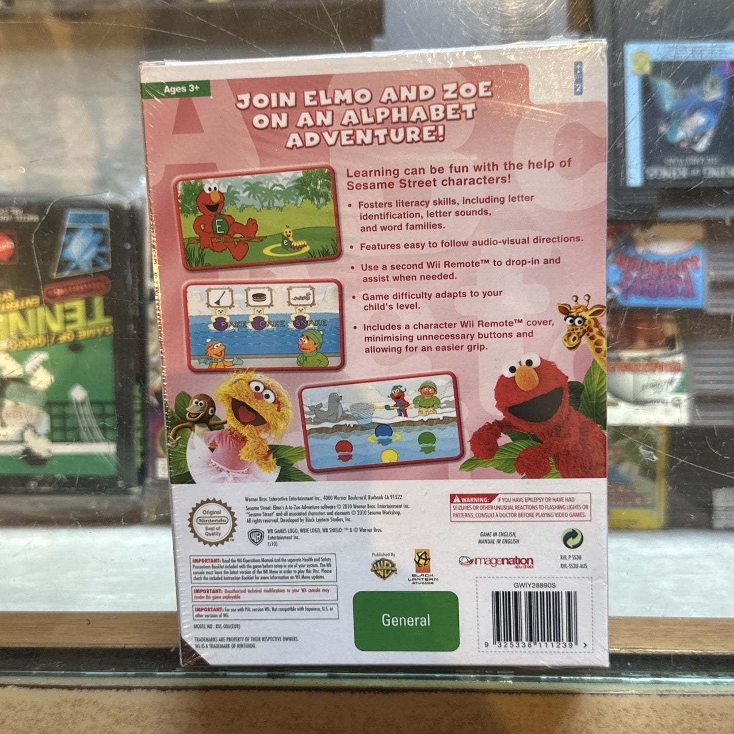 Sesame Street: Elmo’s A-To-Zoo Adventure Nintendo Wii Game (2010) SEALED/NEW PAL