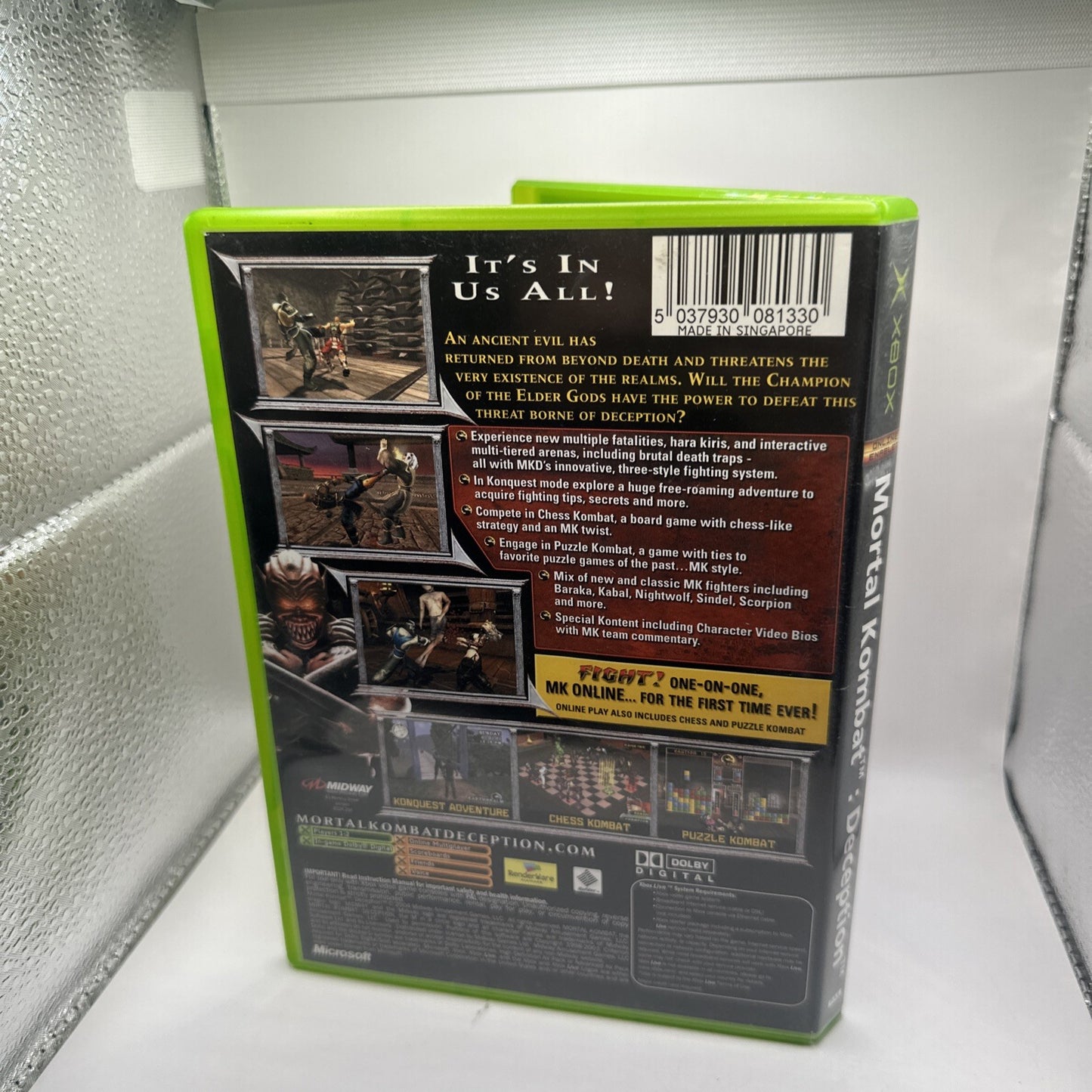 Mortal Kombat Deception • Xbox 360 Game + Manual (2004) PAL AUS • Fighting Games