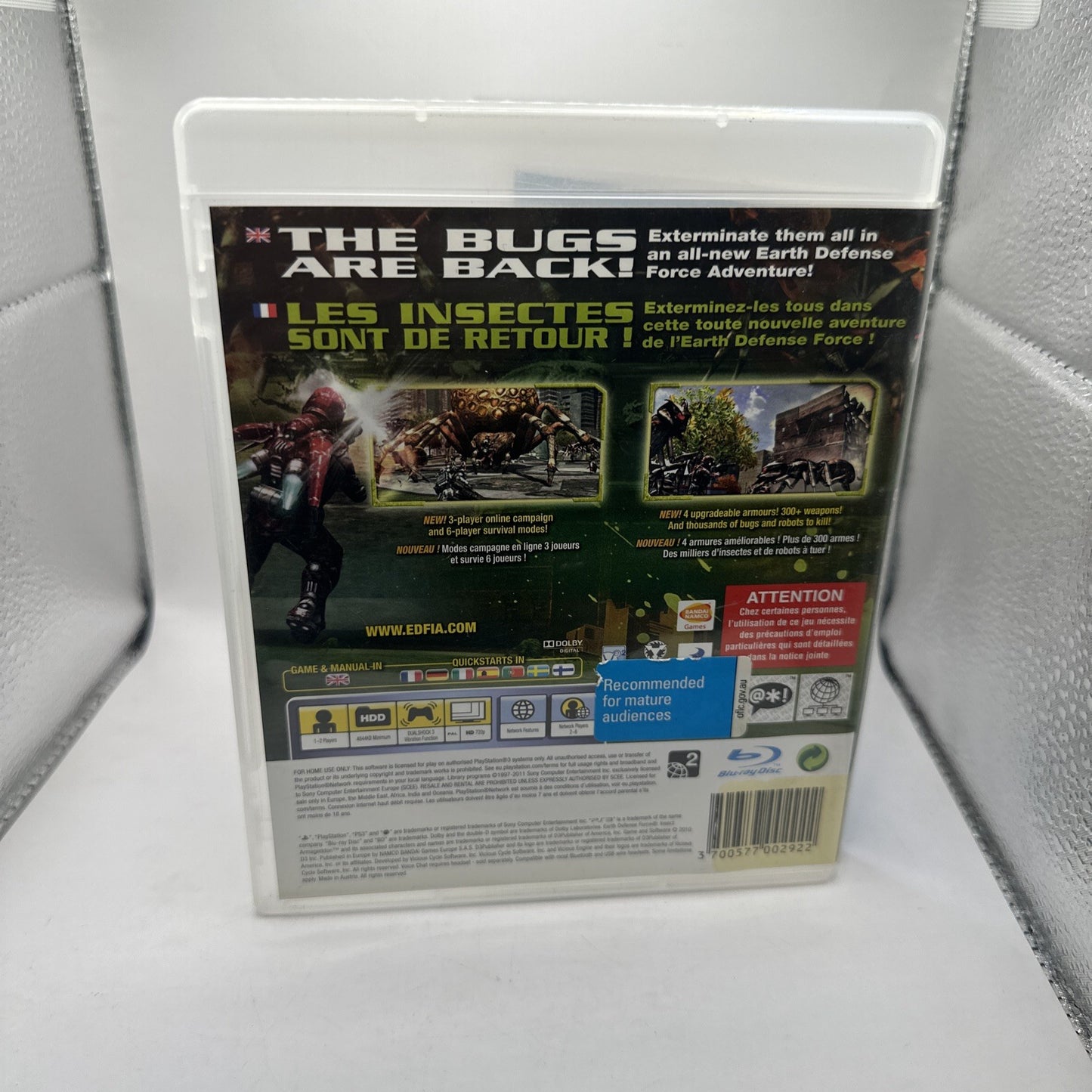 Earth Defence Force: Insect Armageddon • Playstation 3 PS3 Game + Manual (2011)
