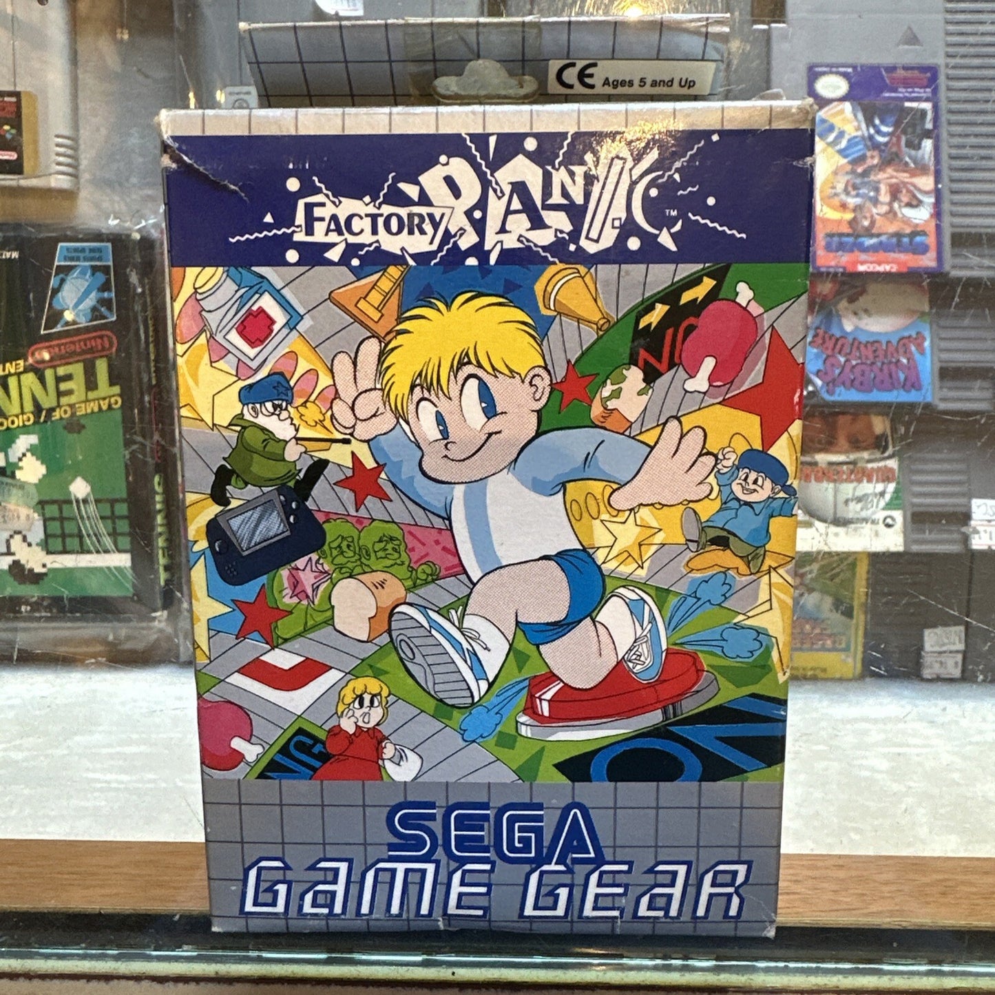 Factory Panic SEGA Game Gear In Box + Manual (1991) Boxed • PAL