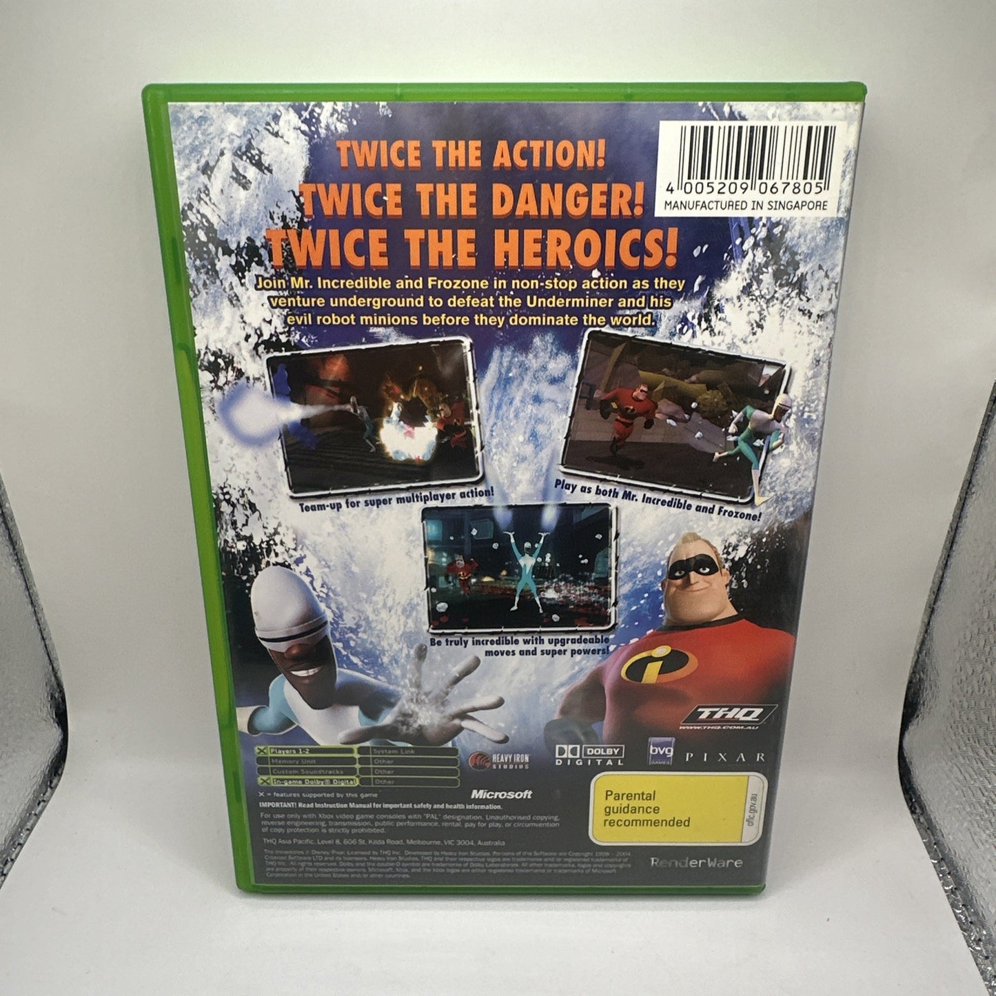 The Incredibles Rise Of The Underminer • Xbox Original Game (2004) PAL AUS • THQ