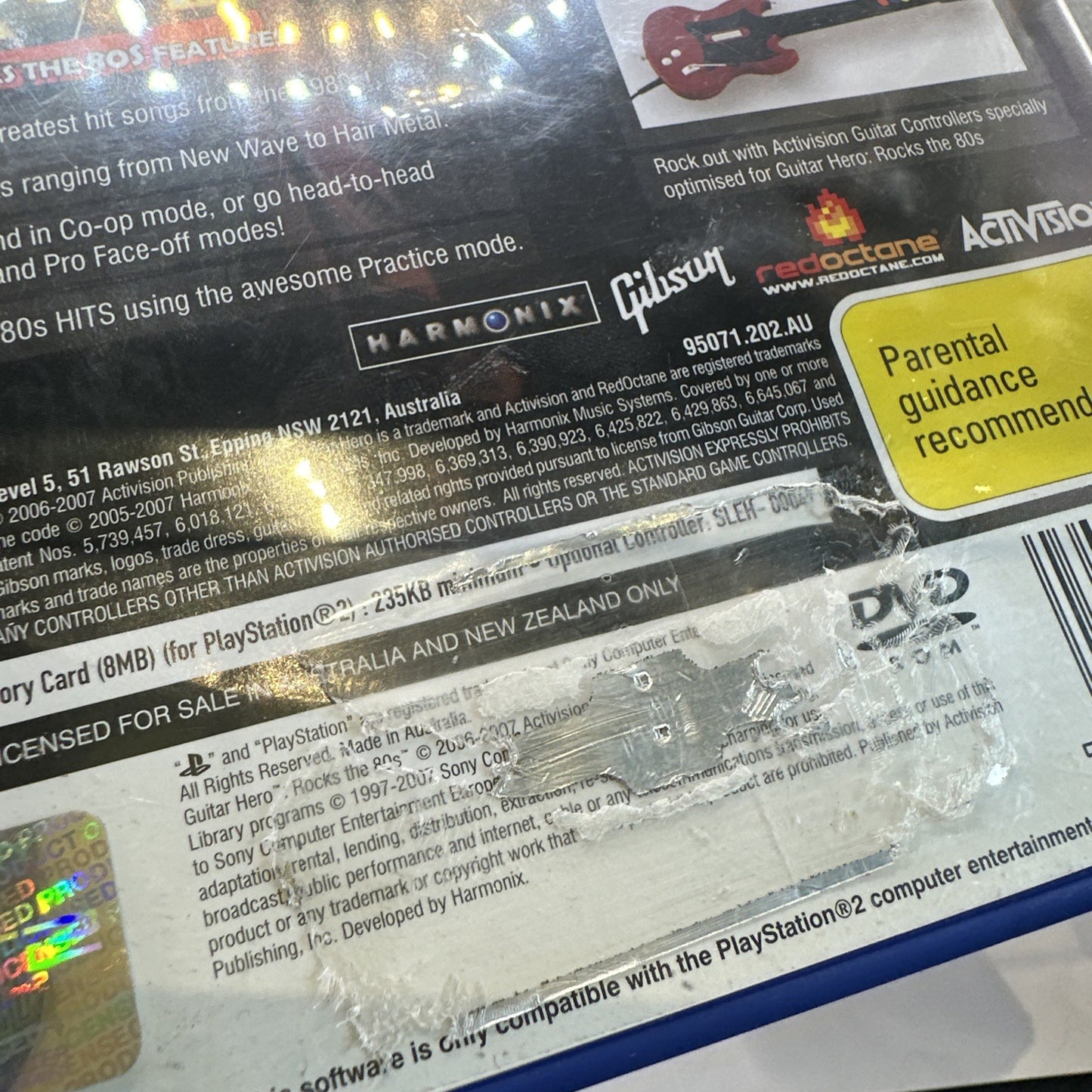 Guitar Hero Rocks The 80’s • PlayStation 2 PS2 Game + Manual (2007) PAL AUS Rock