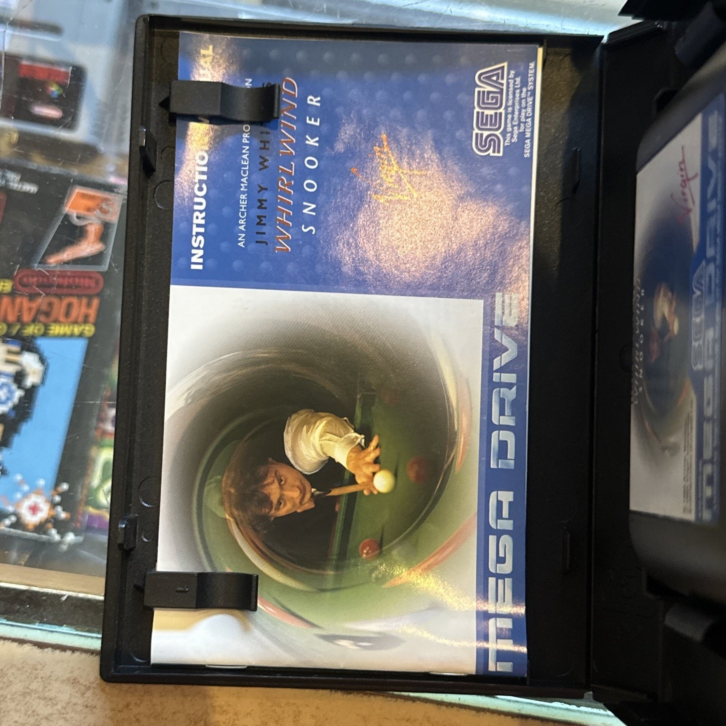 Jimmy White's Whirlwind Snooker • SEGA Mega Drive Game + Box & Manual 1994 Pool
