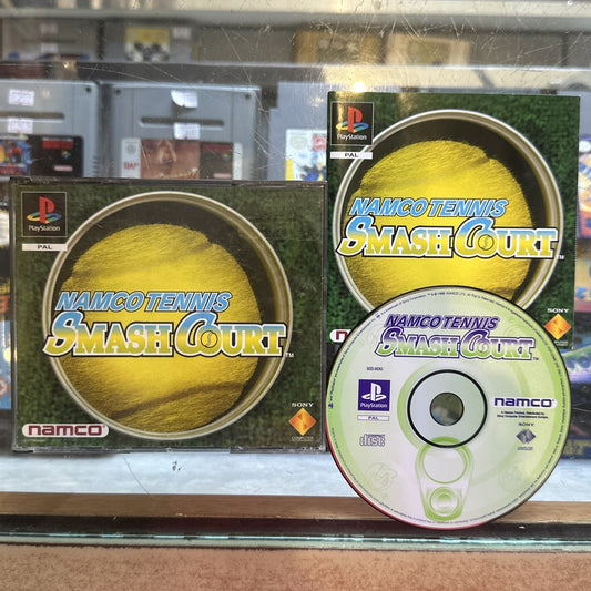 Namco Tennis Smash Court • Sony PlayStation 1 PS1 Game + Manual (1996) PAL