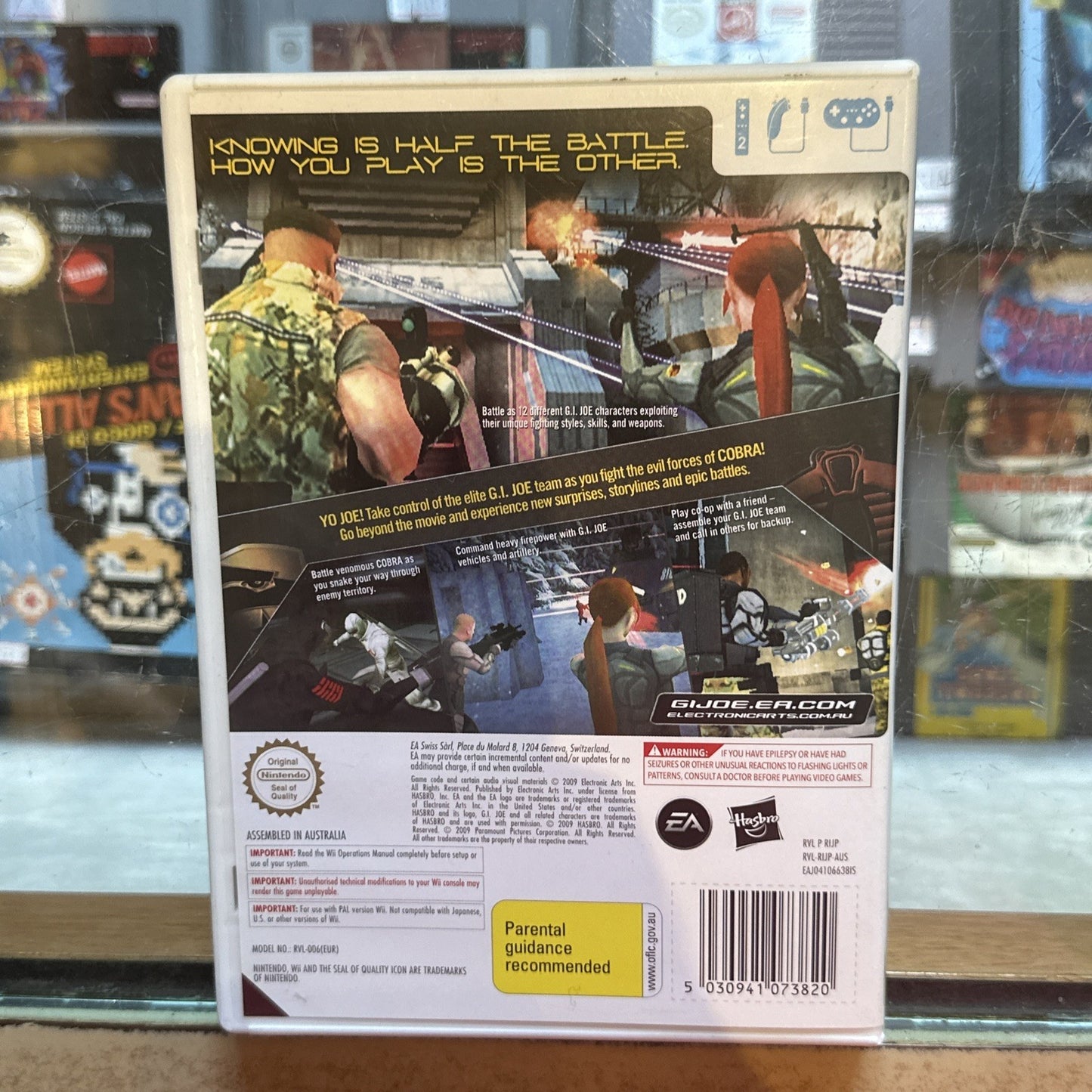 G.I Joe: The Rise Of Cobra • Nintendo Wii Game + Manual (2009) PAL AUS Complete