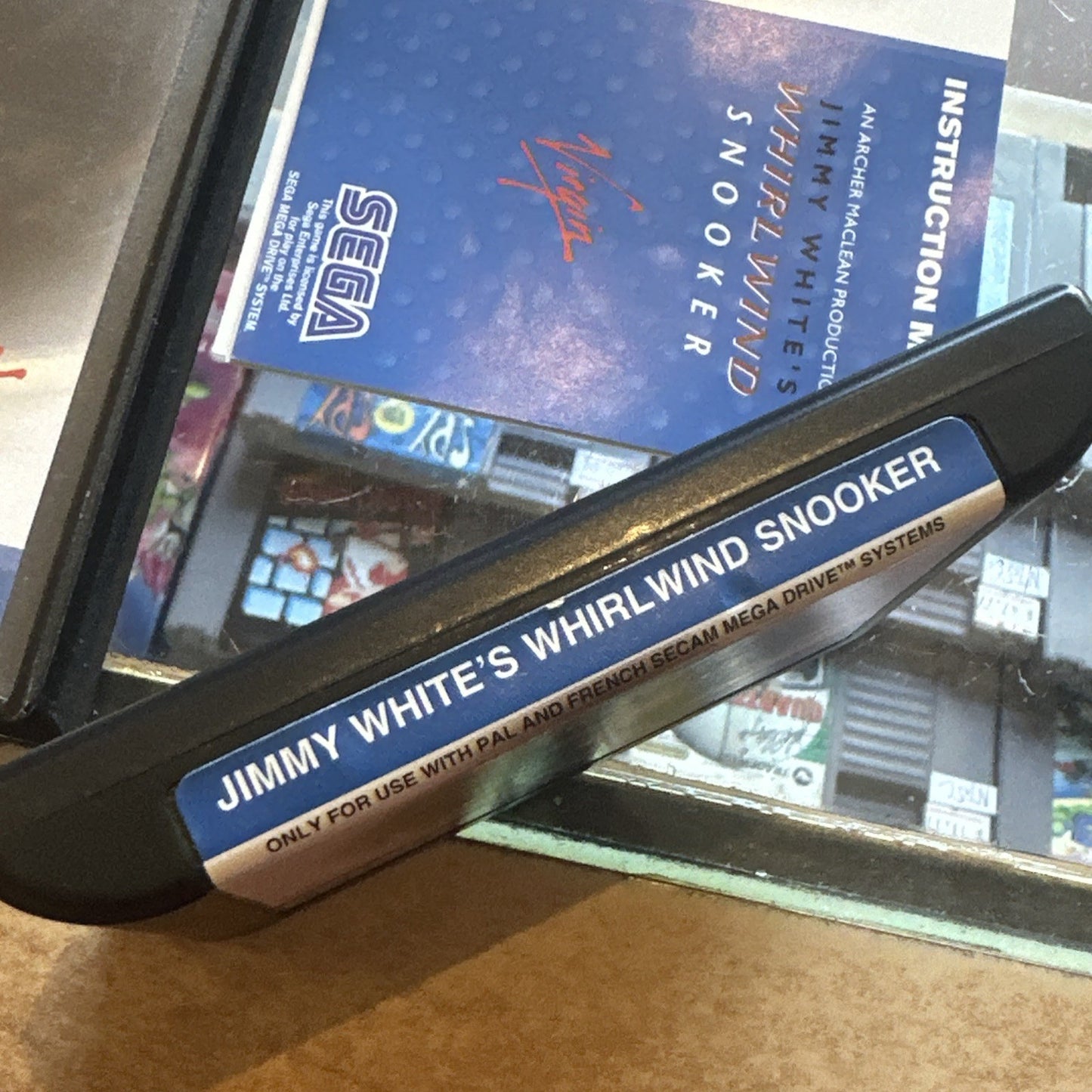 Jimmy White's Whirlwind Snooker • SEGA Mega Drive Game + Box & Manual 1994 Pool